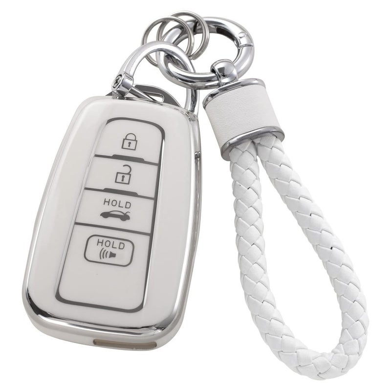 Popular Model Silver-Edged Car Key Case Bag Matching Car Key Chain Pendant - Image 3